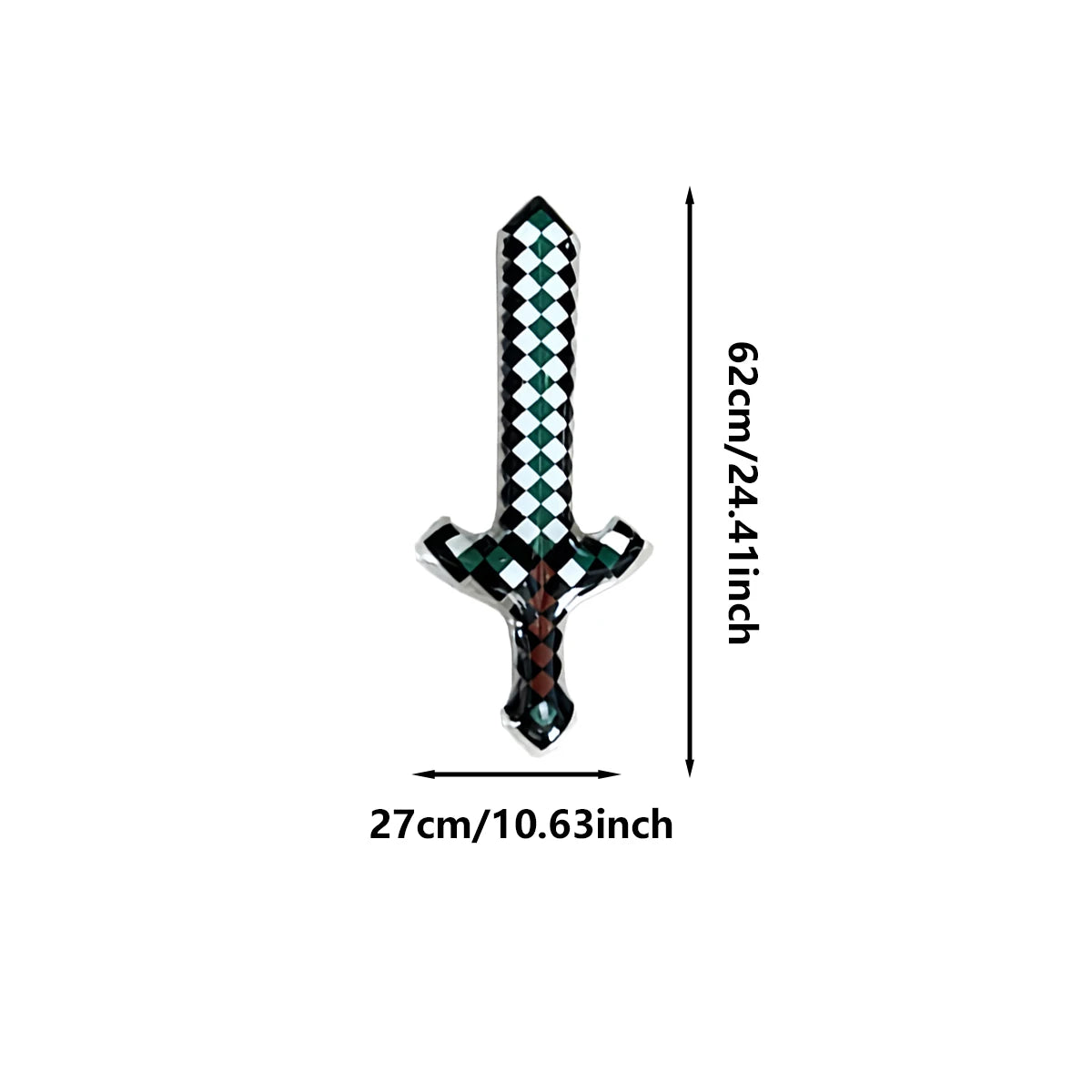 Pixel Style Toys Gemstone Sword Gold Sword Children's Toys Home Games Inflatable Supplies Swords Christmas Gifts