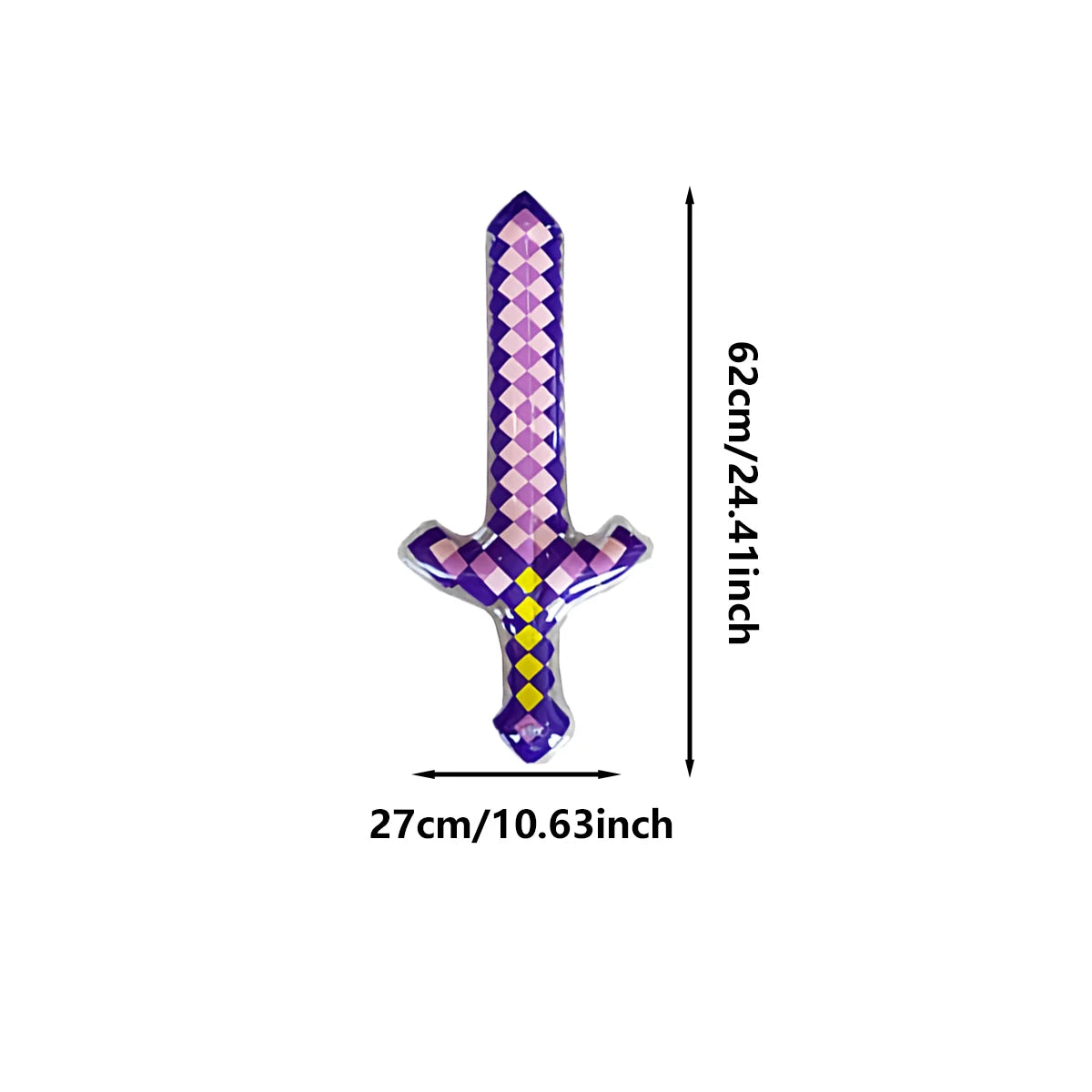 Pixel Style Toys Gemstone Sword Gold Sword Children's Toys Home Games Inflatable Supplies Swords Christmas Gifts