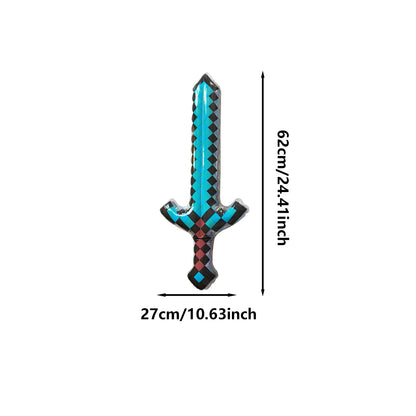 Pixel Style Toys Gemstone Sword Gold Sword Children's Toys Home Games Inflatable Supplies Swords Christmas Gifts