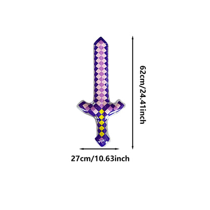 Pixel Style Toys Gemstone Sword Gold Sword Children's Toys Home Games Inflatable Supplies Swords Christmas Gifts